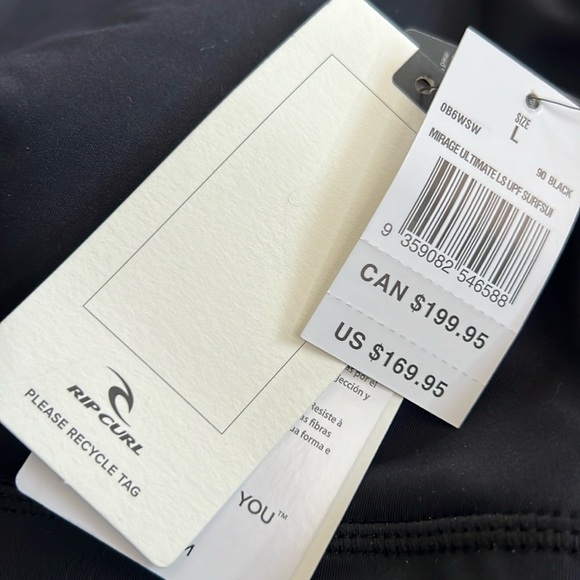 COPY - Rip curl, Mirage Ultimate Long Sleeve swimsuit, size M, black - Picture 10 of 13